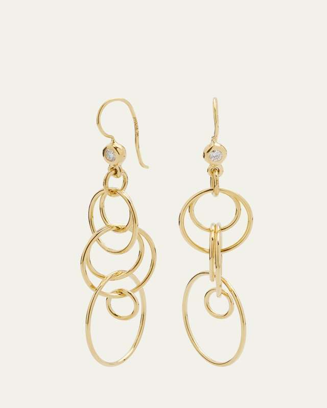 Mini Jet Set Earrings in 18K Gold